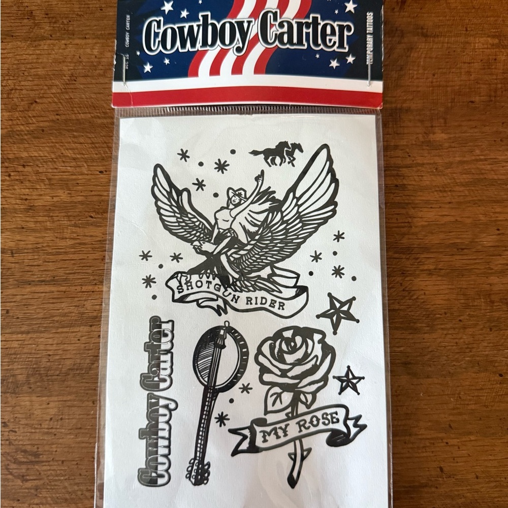 NWT Cowboy Carter World Tour Beyoncé Temporary Tattoos